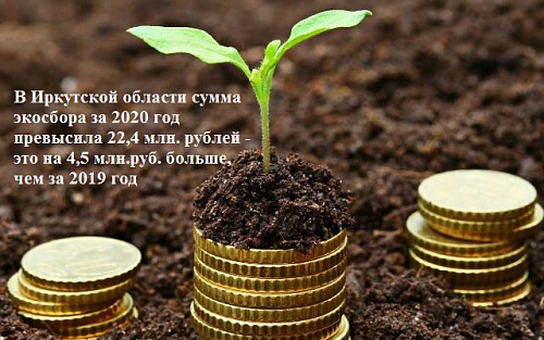 В Иркутской области сумма экосбора за 2020 год превысила 22,4 млн. рублей - это на 4,5 млн.руб. больше, чем за 2019 год
